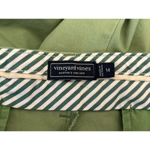 Vineyard Vines Green Wide Leg Pants Sz 14 Preppy Coastal Grandmother Resortcore - Picture 4 of 5
